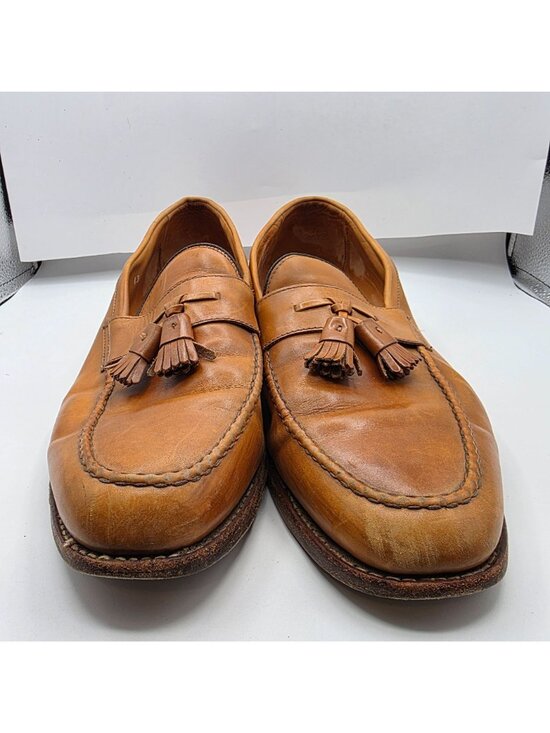 Allen Edmonds Wingham Mens Size 13 Tan Leather Tassel Dress Shoes Made in USA main image 13